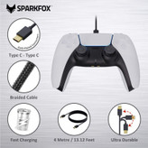 کابل شارژ دسته پلی استیشن 5 اسپارک فاکس مدل CABLE DATA and CHARGE W20P501