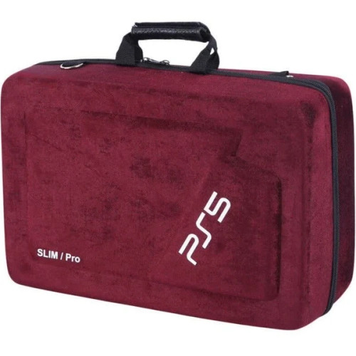 کیف کنسول بازی دوکاره PS5 slim / pro مخملی زرشکی